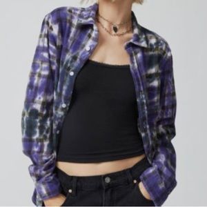 Urban Renewal Tie Dye Flannel Shirt NWT